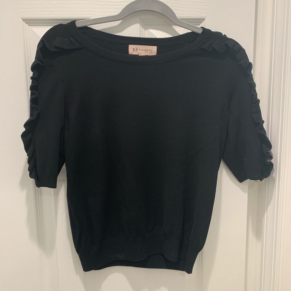 Trendy black sweater